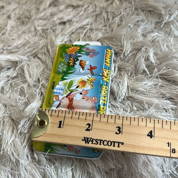 Vtg Page Of  London Mini Watercolor Box Paint Tins 2 Teddy Bear & 1 Pirate Scene - Picture 17 of 17